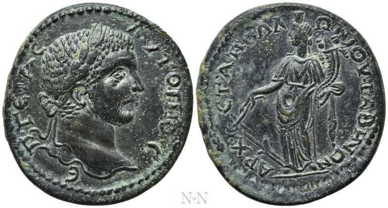 CARIA. Tabae. Geta (209-211). Ae. 

Obv: ΑΥΤΟ ΠΟ ϹЄΠ ΓЄΤΑϹ. 
Laureate head ri...