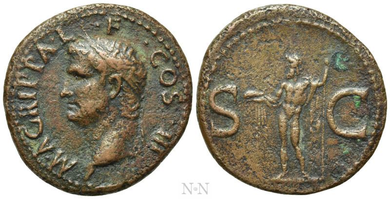 AGRIPPA (Died 12 BC). As. Rome. Struck under Caligula (37-41). 

Obv: M AGRIPP...