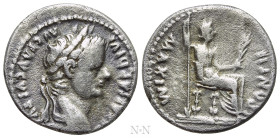 TIBERIUS (14-37). Denarius. "Tribute Penny" type. Lugdunum
