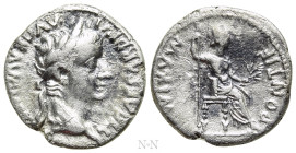 TIBERIUS (14-37). Denarius. "Tribute Penny" type. Lugdunum