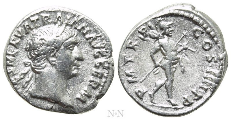 TRAJAN (98-117). Denarius. Rome. 

Obv: IMP CAES NERVA TRAIAN AVG GERM. 
Laur...