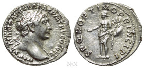 TRAJAN (98-117). Fourrèe Denarius. Rome