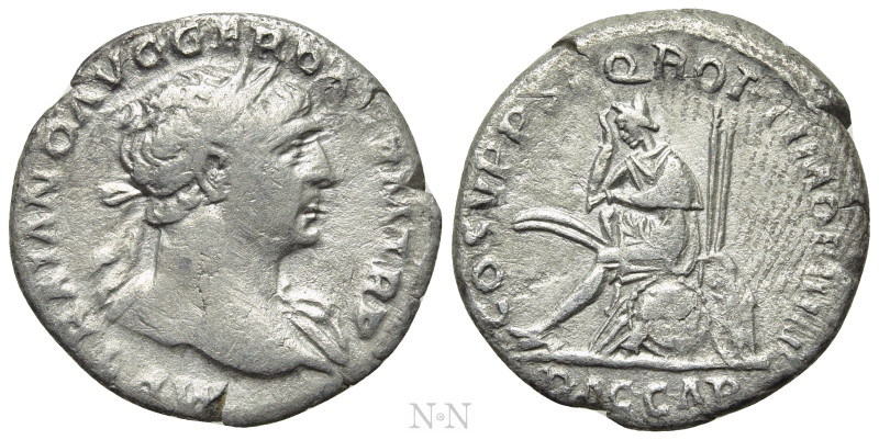 TRAJAN (98-117). Denarius. Rome. 

Obv: IMP TRAIANO AVG GER DAC P M TR P. 
La...