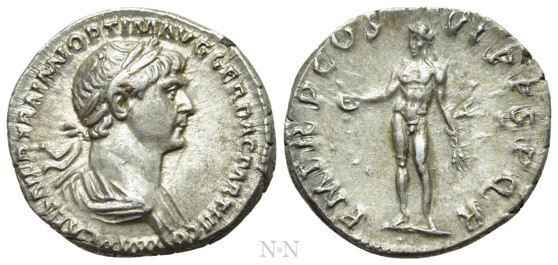TRAJAN (98-117). Denarius. Rome. 

Obv: IMP CAES NER TRAIAN OPTIM AVG GER DAC ...
