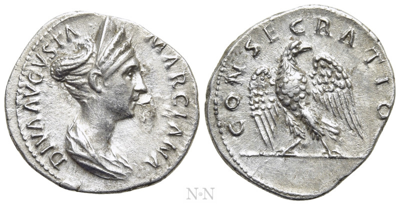 DIVA MARCIANA (Died 112/4). Denarius. Rome. 

Obv: DIVA AVGVSTA MARCIANA. 
Dr...