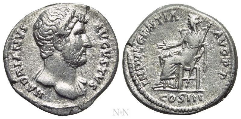 HADRIAN (117-138). Denarius. Rome. 

Obv: HADRIANVS AVGVSTVS. 
Bare-headed bu...