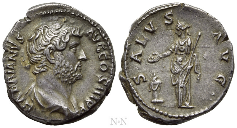 HADRIAN (117-138). Denarius. Rome. 

Obv: HADRIANVS AVG COS III P P. 
Bare-he...