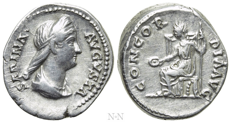 SABINA (Augusta, 128-136/7). Denarius. Rome. 

Obv: SABINA AVGVSTA. 
Draped b...