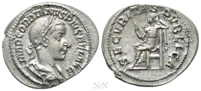 GORDIAN III (238-244). Denarius. Rome. 

Obv: IMP GORDIANVS PIVS FEL AVG. 
La...