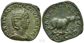 OTACILIA SEVERA (Augusta, 244-249). Sestertius. Rome. Saecular Games/1000th Anniversary of Rome issue