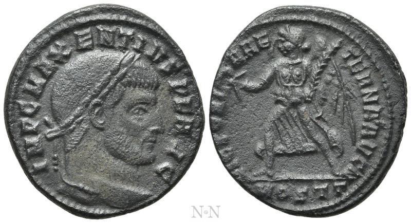 MAXENTIUS (307-312). Follis. Ostia. 

Obv: IMP C MAXENTIVS P F AVG. 
Laureate...