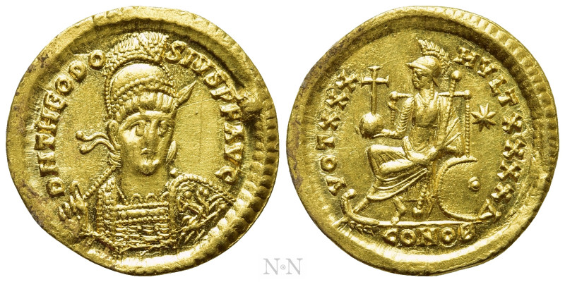 THEODOSIUS II (402-450). GOLD Solidus. Constantinople. 

Obv: D N THEODOSIVS P...