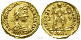 VALENTINIAN III (425-455). GOLD Solidus. Ravenna
