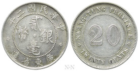 CHINA. Kwangtung. 20 Cent (1913/2)