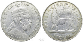 ETHIOPIA. Menelik II (1889-1913). Birr. Paris mint