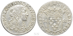 FRANCE. Dombes. Anna Maria Luisa d'Orléans (1627-1693). Luigino or 1/12 Écu (1666-A)