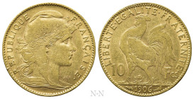 FRANCE. Third Republic (1870-1940). GOLD 10 Francs (1906). Paris