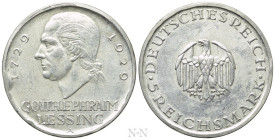 GERMANY. Weimar Republic (1918-1933). 5 Reichsmark (1920-A). Berlin. 200th Anniversary of Gotthold Lessing