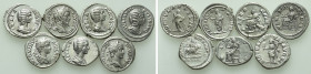 7 Denari of Julia Domna, Caracalla etc
