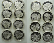 8 Silver Medals of Austria (925; 46.03 fine); "Vielgeliebtes Österreich"