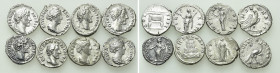 8 Denarii of Antoninus Pius and Faustina Maior etc
