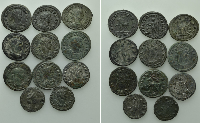 11 Antoniniani; Tacitus etc. 

Obv: .
Rev: .

. 

Condition: See picture....