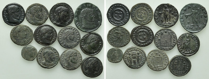 12 Late Roman Coins. 

Obv: .
Rev: .

. 

Condition: See picture.

Weig...