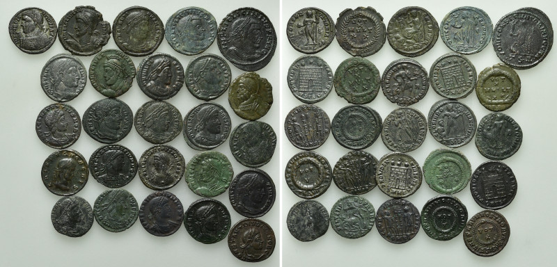 25 Late Roman Coins. 

Obv: .
Rev: .

. 

Condition: See picture.

Weig...