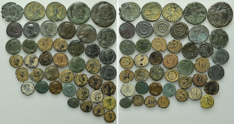 Circa 43 Late Roman Coins. 

Obv: .
Rev: .

. 

Condition: See picture.
...