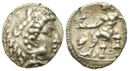 Eastern Europe. Imitations of Alexander III of Macedon. Late 4th-early 3rd centuries BC. AR Tetradrachm (25mm, 14.5g). Imitating an Amphipolis mint is...