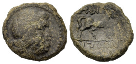 Macedon, Amphipolis, c. 187-168/7 BC. Æ (16,8mm, 3.9g). Laureate head of Zeus r. R/ Horse stepping r. AMNG III/2, 39; HGC 3, 424.