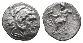 Kings of Macedon, time of Philip III-Lysimachos, c. 323-280 BC. AR Drachm (17mm, 3.23g). In the name and types of Alexander III. Uncertain mint in Wes...