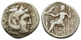 Kings of Macedon. Antigonos I Monophthalmos (320-301 BC). Lampsakos. In the name and types of Alexander III of Macedon. Struck circa 310-301 BC. AR Dr...