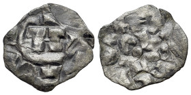 Italy, Lucca. Enrico III, IV o V (1004-1024) Denaro (15mm, 0.60g). Monogram of Enrico. R/ LVCA e EHNRICVS. MIR 107/112