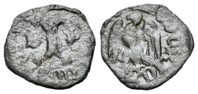 Italy, Pisa, c. 14th century. Quattrino (12mm, 0.44g, 12h). Large P, letter G. R/ Crowned eagle, head l. Biaggi 1947; CNI 120.