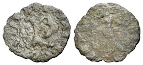 Italy, Pisa, c. 14th century. Quattrino (13mm, 0.40g, 3h). Large P, letter ?G. R/ Crowned eagle, head l. Biaggi 1947; Cf. CNI 120.