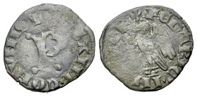 Italy, Pisa, c. 14th century. Quattrino (14mm, 0.72g, 3h). Large P. R/ Crowned eagle, head l. Biaggi 1947; CNI 91.