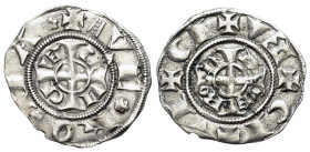 Italy, Verona (Republic). Cangrande I della Scala (1308-1329). AR Grosso da 20 Denari (19mm, 1.20g, 1h). ✠ (ladder) VE ∗ RO ∗ NA ∗ around cross pattée...