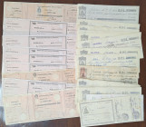 Repubblica Italiana. Lotto di 35 Pezzi. Di cui 24 Cambiali portate all'incasso emesse a Salerno alla fine degli anni 40 agli inizi degli anni 50. Camb...