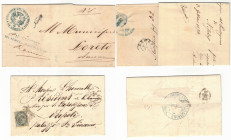 Lotto costituito da 2 Missive di cui la prima con Timbro di affrancatura 22 Marzo 1870, provvista di affrancatura sottoscritta dalla Ditta Gibert e di...