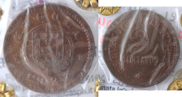 Angola. Colonia Portoghese. 2 Centavos 1921. Ae. KM# 61. FDC. Rame rosso. Periziata Martusciello.