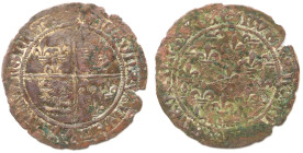 Francia. Doppio Tornese da catalogare. Ae. Peso gr. 2,80. Diametro mm. 31. MB. Residui di antica argentatura.&nbsp;