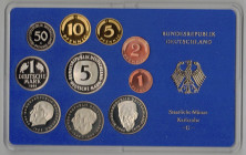 Germania. Serie Divisionale con 10 Valori Nominali. In Confezione Originale. Proof.