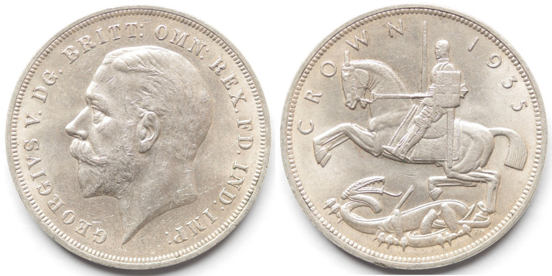 Gran Bretagna. Giorgio V. 1910-1936. Corona 1935. Ag. 25&deg; anniversario Regno...