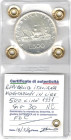 500 Lire Caravelle 1991. Ag. Gig. 30. FDC. Perizia Irpino. NC.