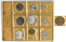 Serie divisionale 1970. 9 valori di cui 1000 Lire e 500 Lire. Ag. 20 lire con P invece che R. Gig. S.4. FDC. Confezione originale della Zecca. R.&nbsp...