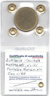 200 Lire. Br. Tondello non coniato, bordo liscio. Perizia Irpino.