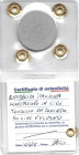 50 Lire Vulcano 1&deg; tipo. Ac. Tondello non coniato, bordo liscio. Perizia Irpino.
