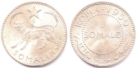Afis. Amministrazione Fiduciaria Italiana della Somalia. 1950-1960. 1 Somalo 1950. Mi. Gig. 1. Peso gr. 7,69. Diametro mm. 26. qFDC.&nbsp;