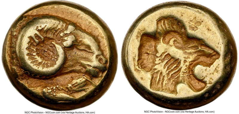 LESBOS. Mytilene. Ca. 521-478 BC. EL sixth-stater or hecte (10mm, 2.54 gm, 11h)....